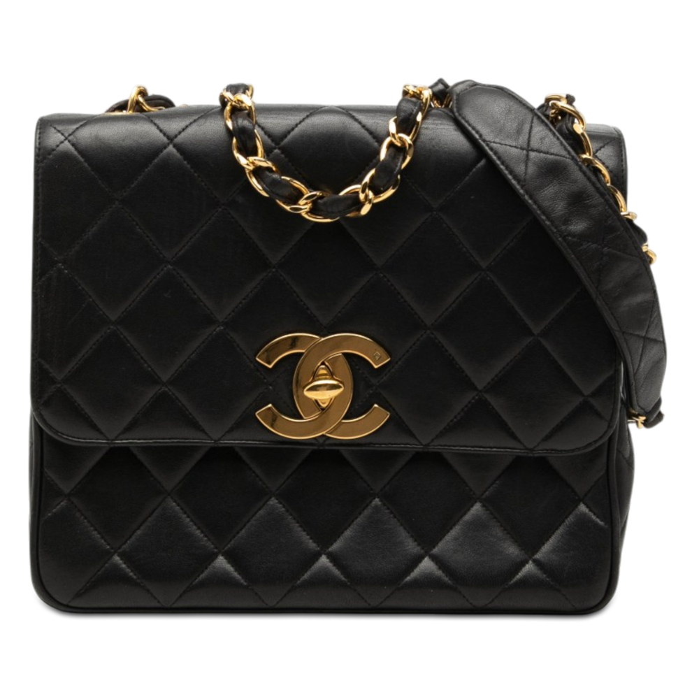 Pre-Loved Chanel XL CC Quilted Lambskin Square Single Flap